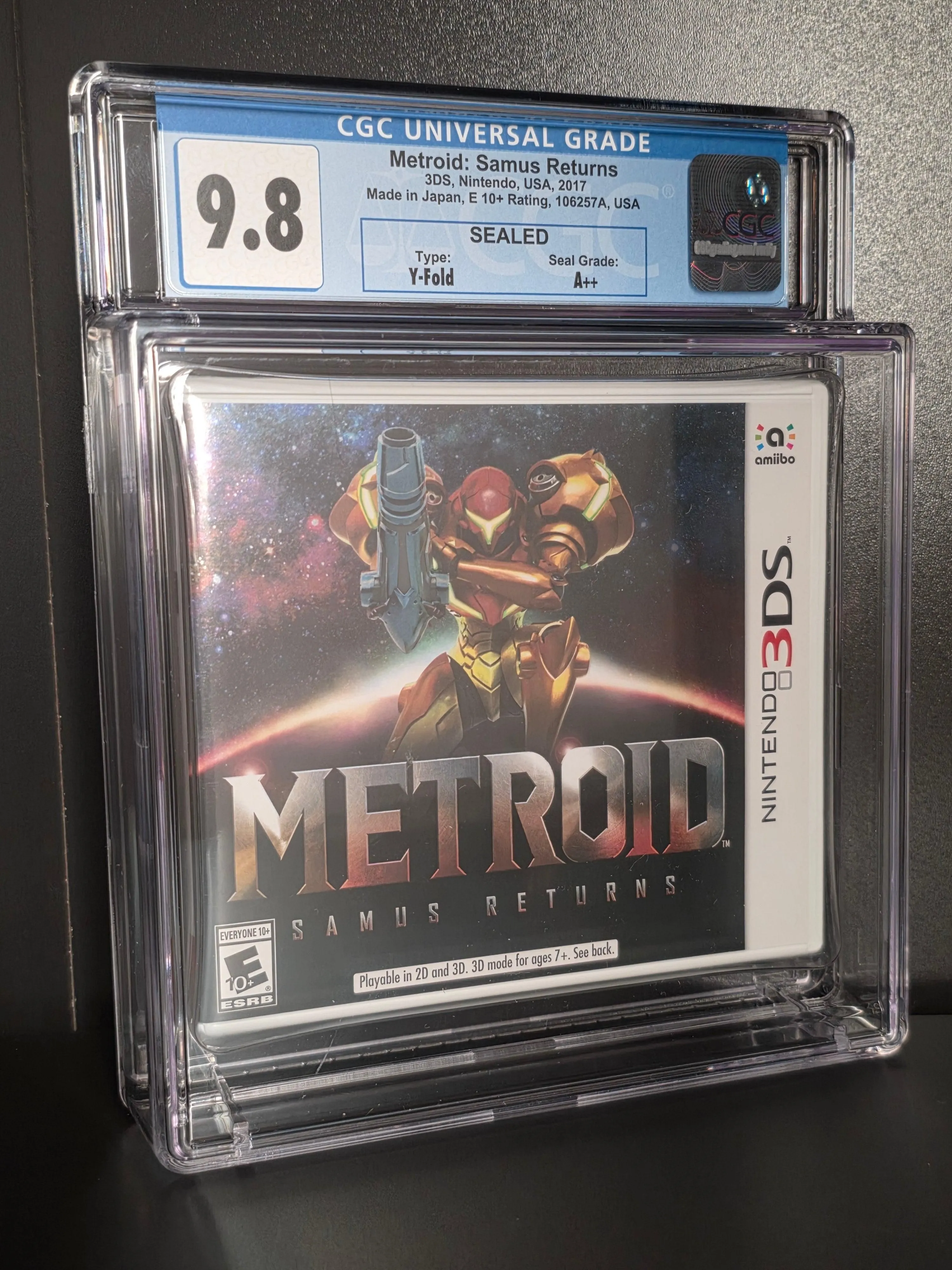 Metroid: Samus Returns (Nintendo 3DS, 2017) CGC Graded 9.8 A++