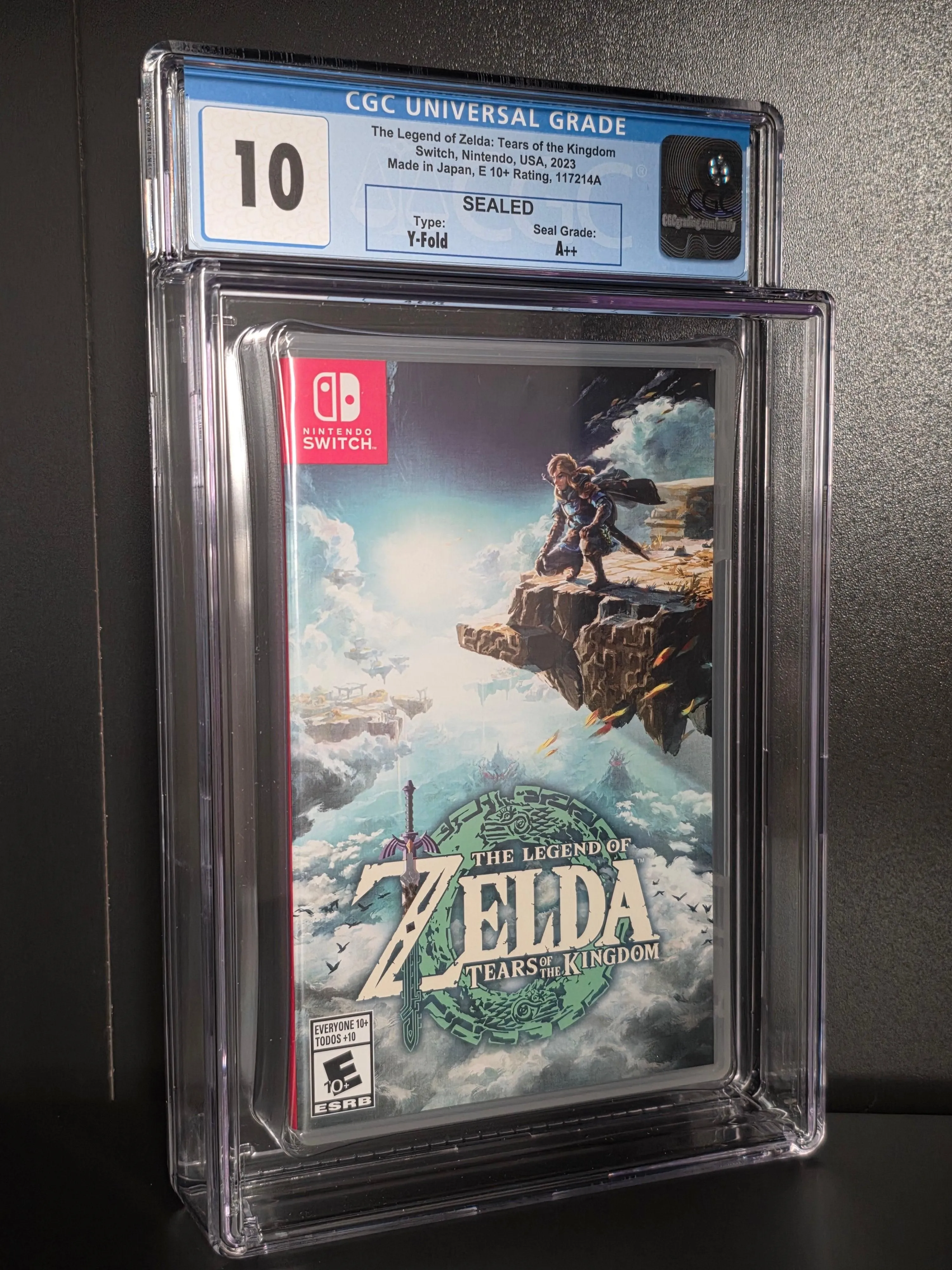 Zelda Tears of the Kingdom Nintendo Switch Sealed 1st Print CGC 10 A++ Graded