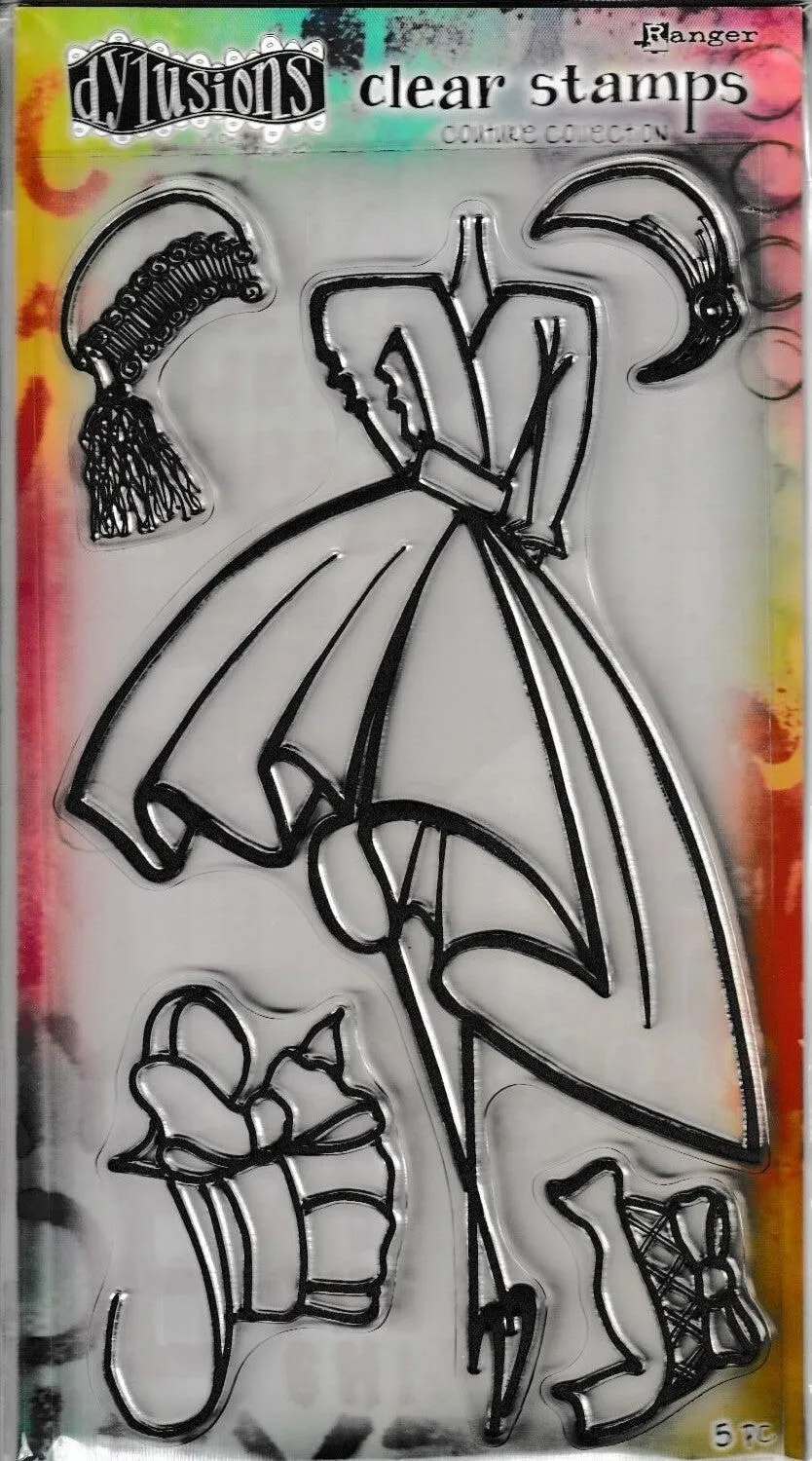 Night at the Opera - Dylusions Couture Clear Stamps 5‑Piece Fashion Set DYB78388