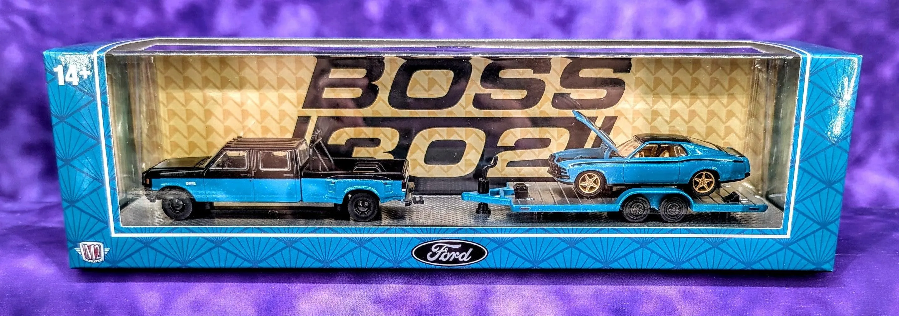 M2 Machines 1970 Ford Mustang Custom & 1990 Ford F-350 Dually - Auto-Haulers
