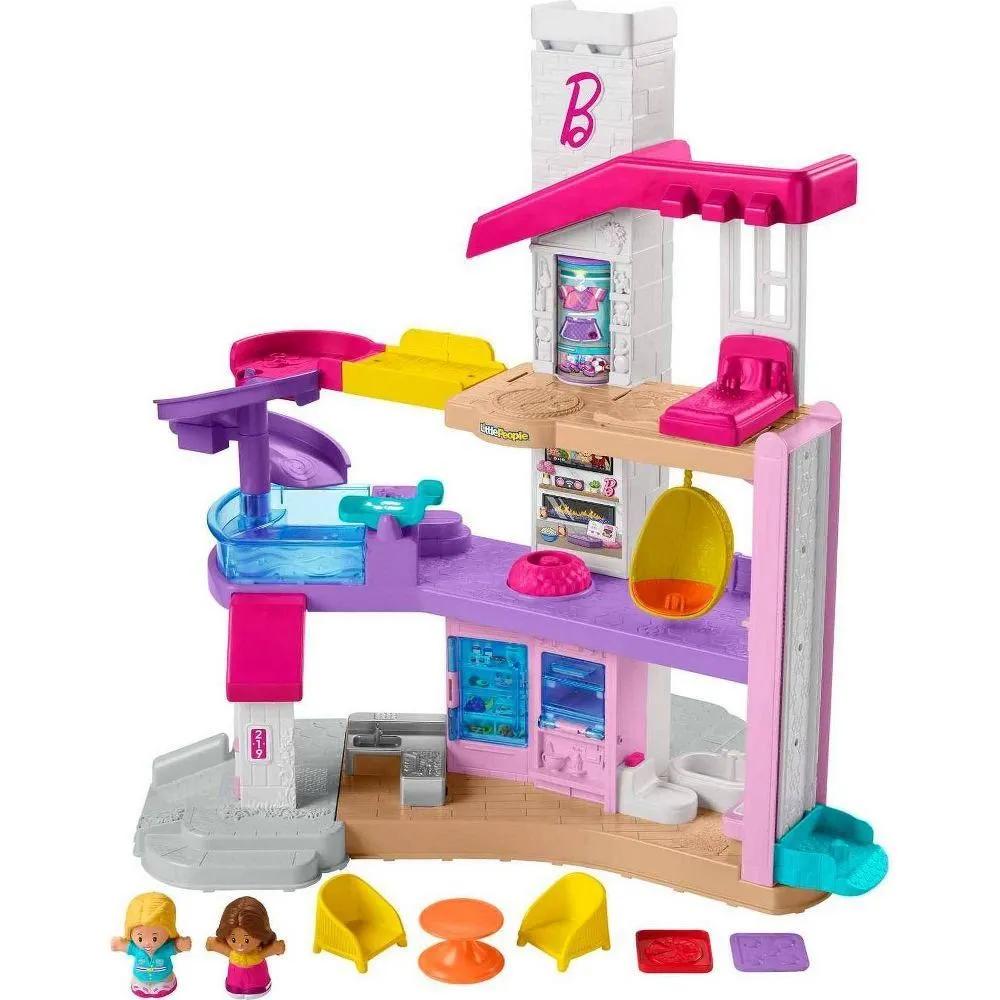 Brand New - Fisher-Price Little People Barbie Little Dreamhouse Interactive Playset