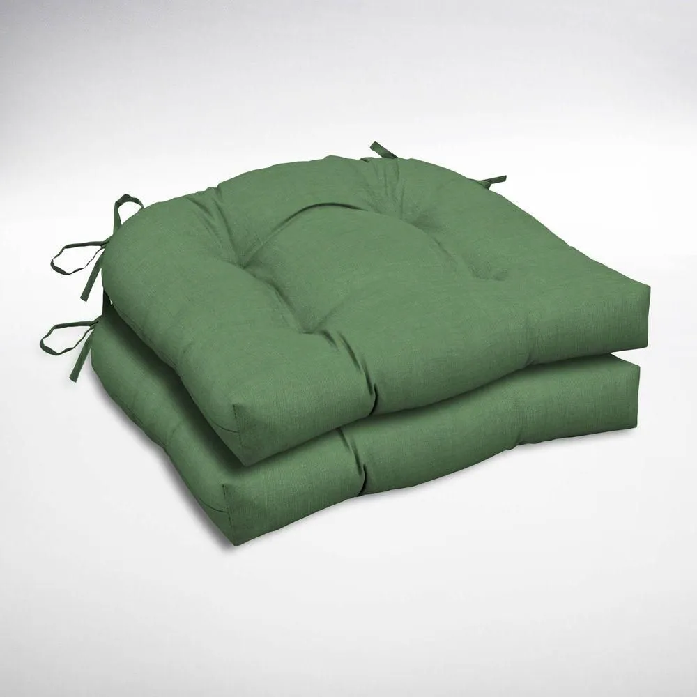 Open-box - Arden 2pk 20"x18" Outdoor Wicker Seat Cushion Moss Leala Texture: UV &