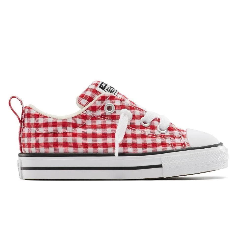 New without Tags - Converse Toddler Street Ox Low Top Gingham Sneakers - Red 8T