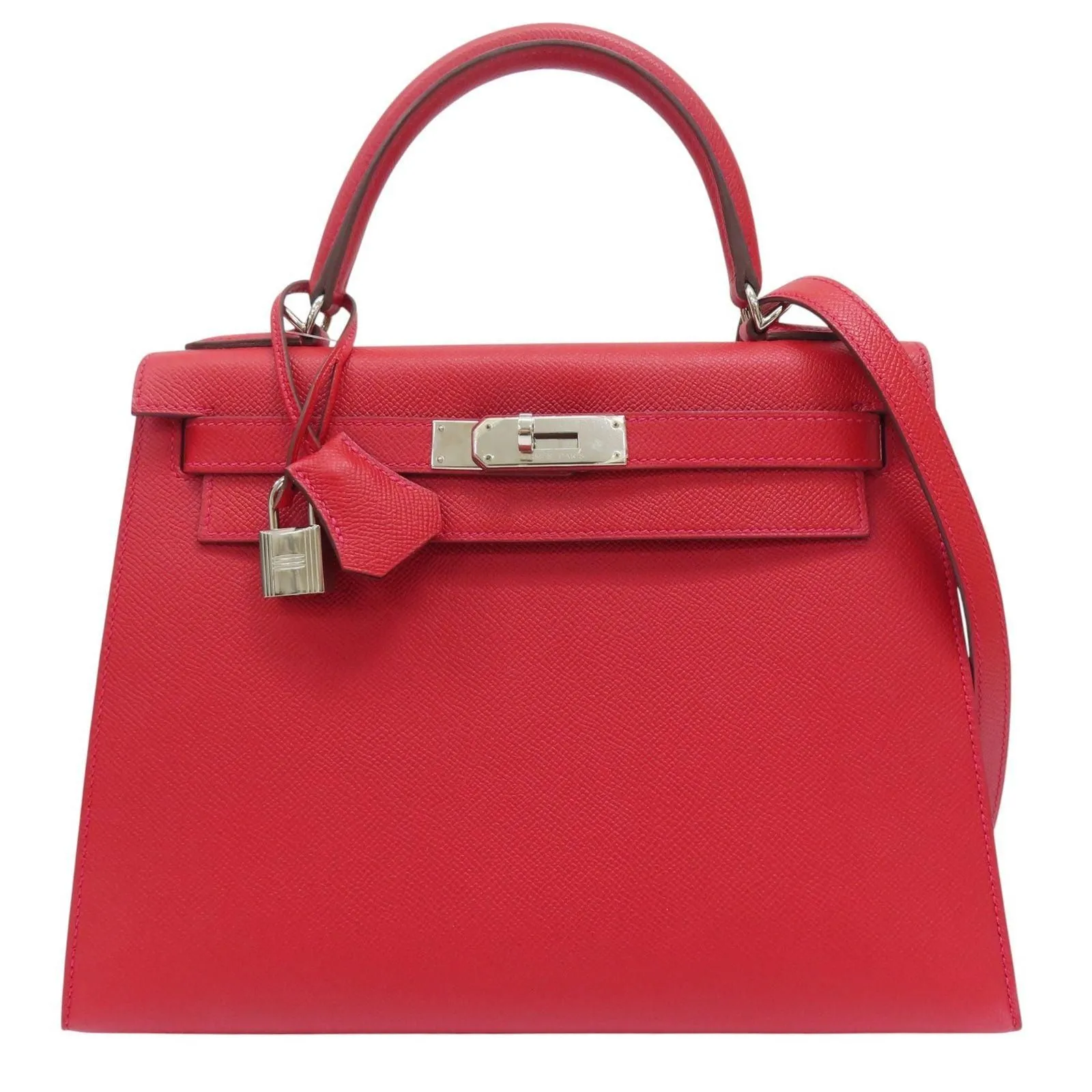 Hermès Kelly Sellier 28, Epsom rouge casaque