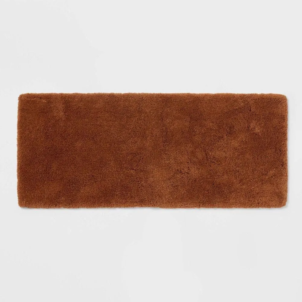 New without box - 24"x60" Spa Plush Bath Rug Caramel - Threshold