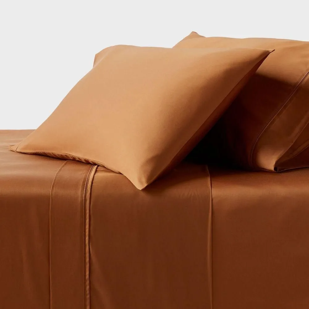 New without box - King 320 Thread Count Cool TENCEL Lyocell Sheet Set Caramel - Threshold