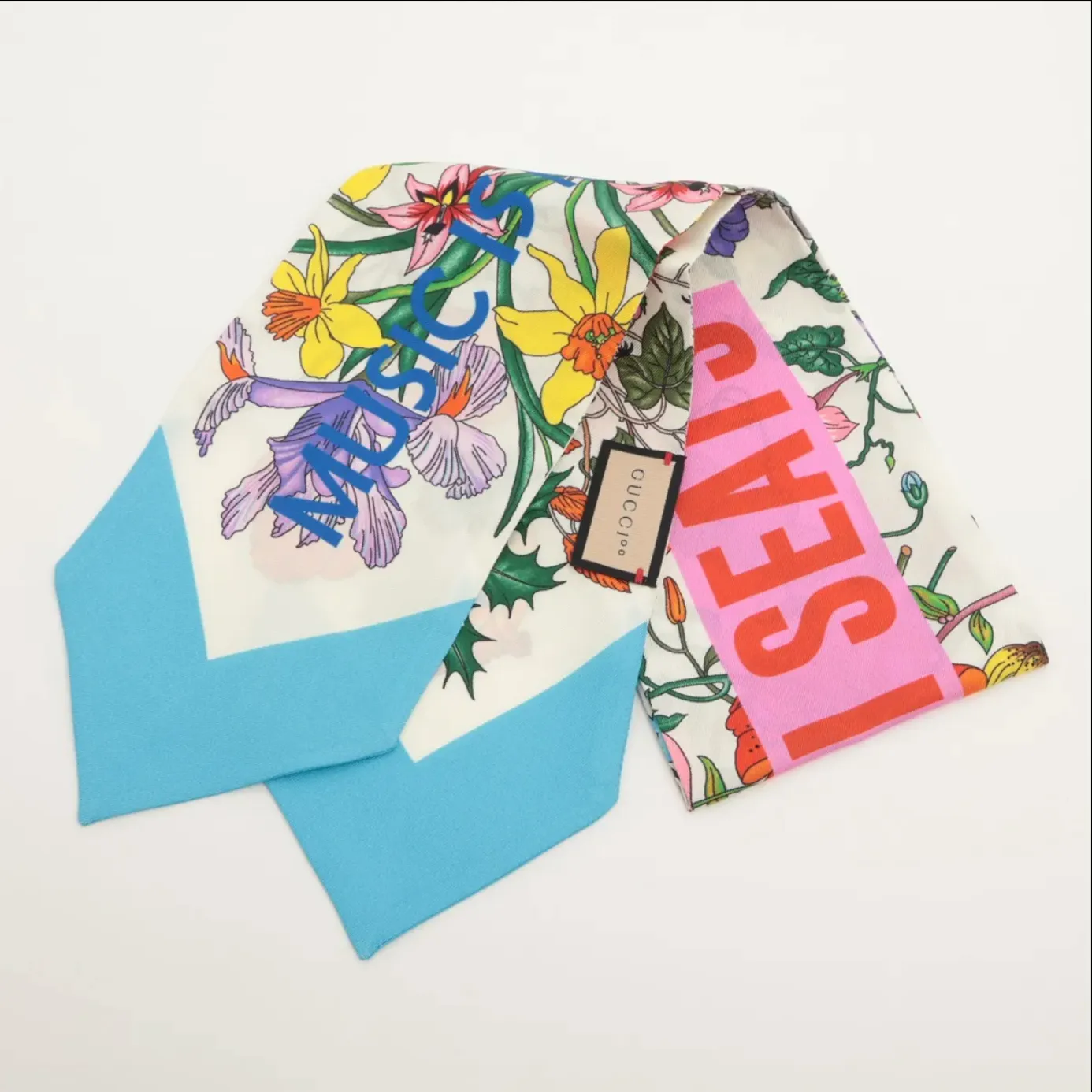 Gucci 100th Anniversary Flora Twilly Neck Tie Silk 0629-5060