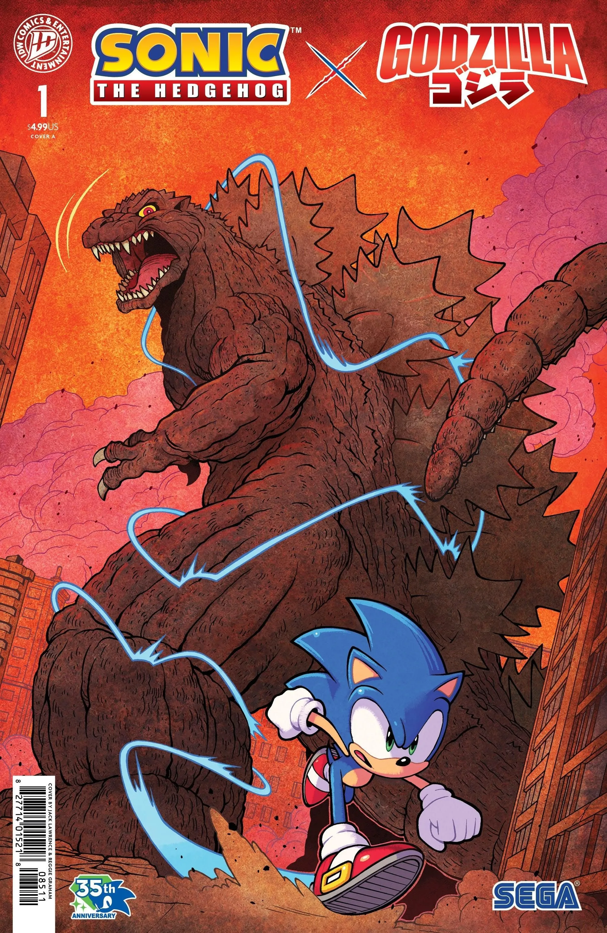 Sonic the Hedgehog x Godzilla #1 Cover A Jack Lawrence [Pre-Order]