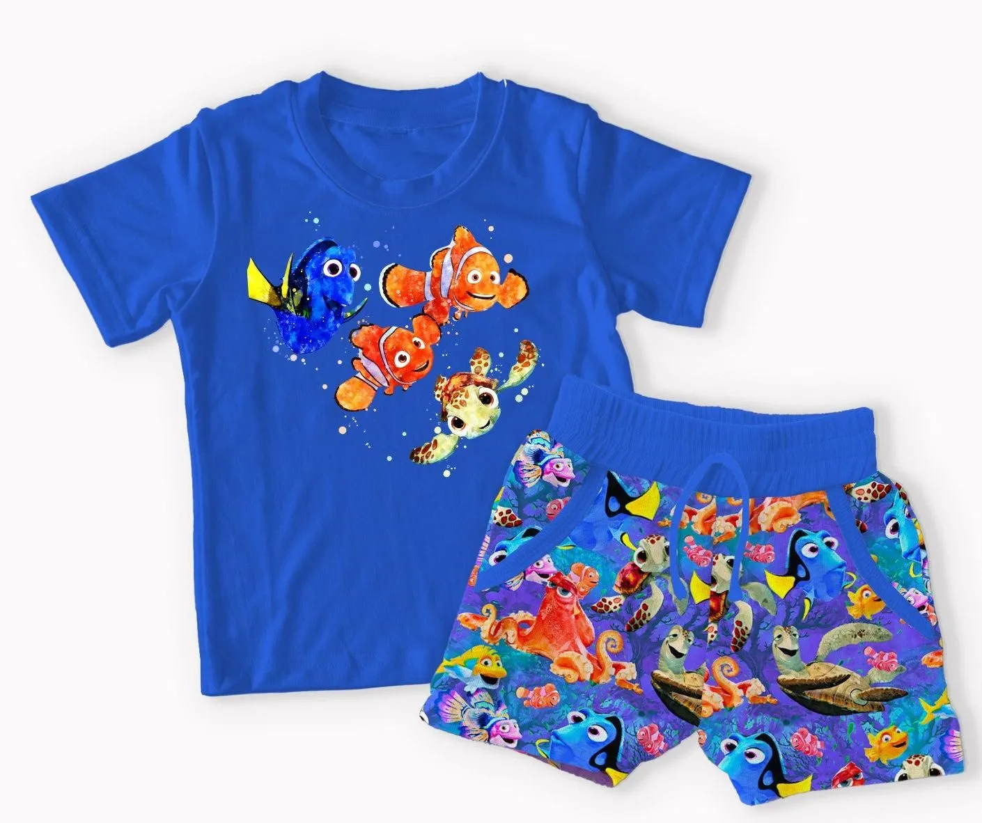 Finding Friends Graphic Tee & Shorts Set