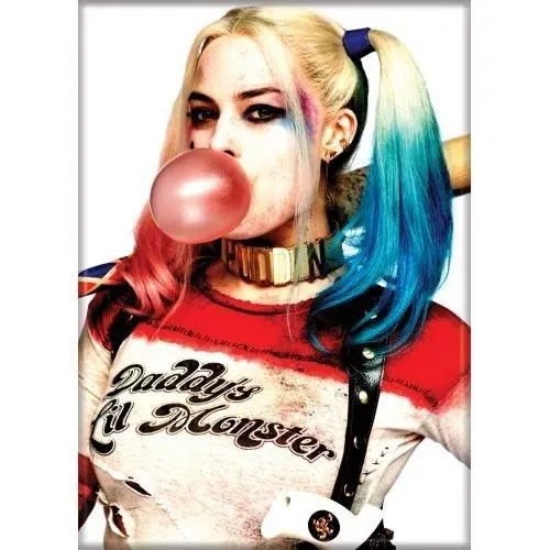 DC Suicide Squad Harley Bubble 2.5 Inch x 3.5 Inch Magnet for Fridge & Lockers