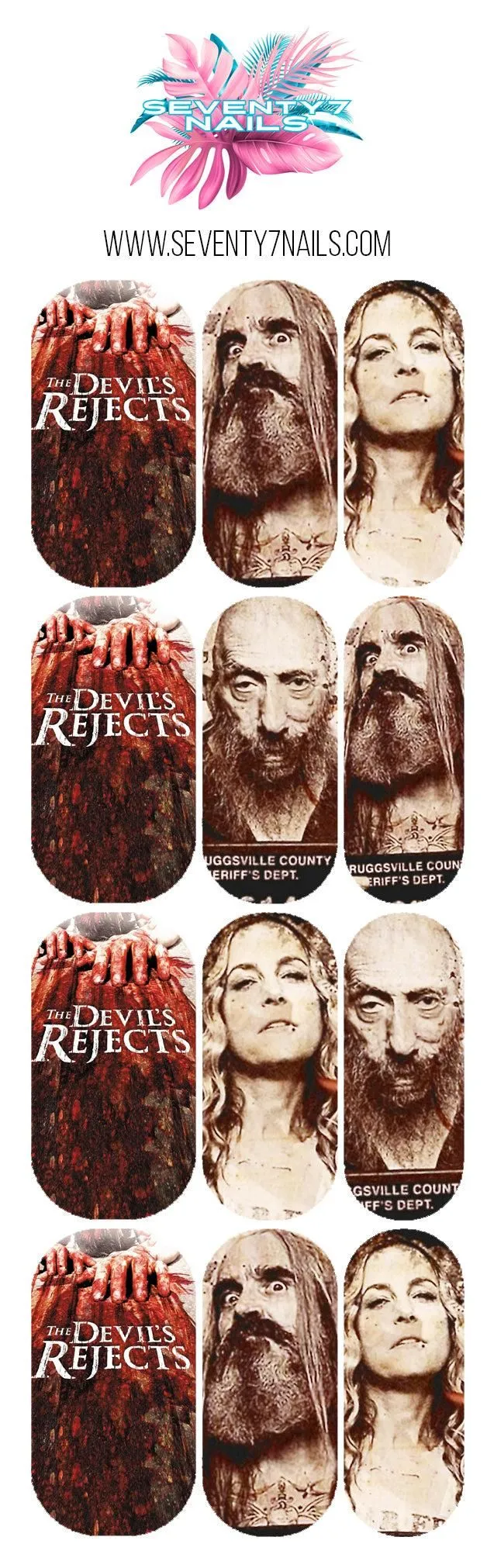 Halloween Nail Decals - Devil's Rejects