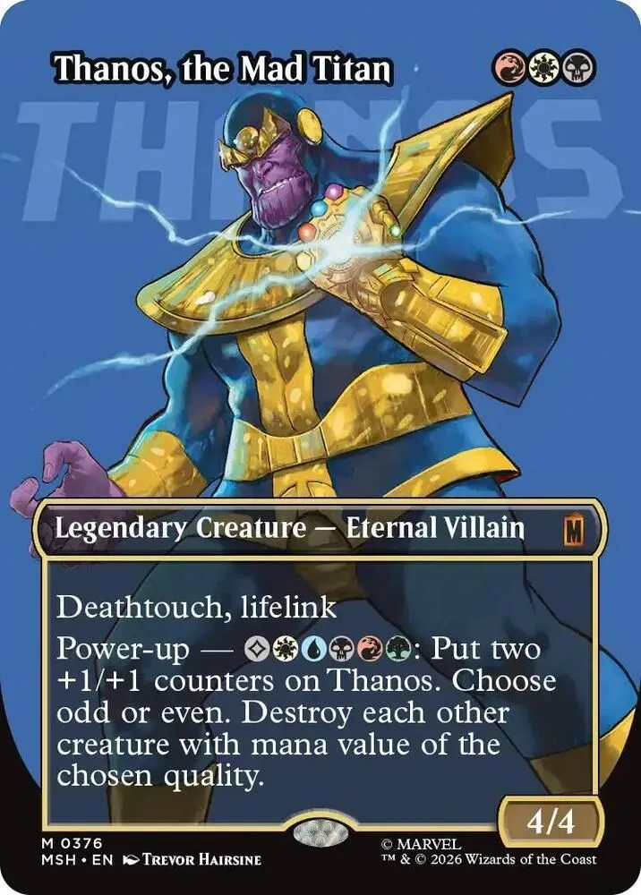 Thanos, the Mad Titan (Borderless) (0376) - Marvel Super Heroes (MSH)