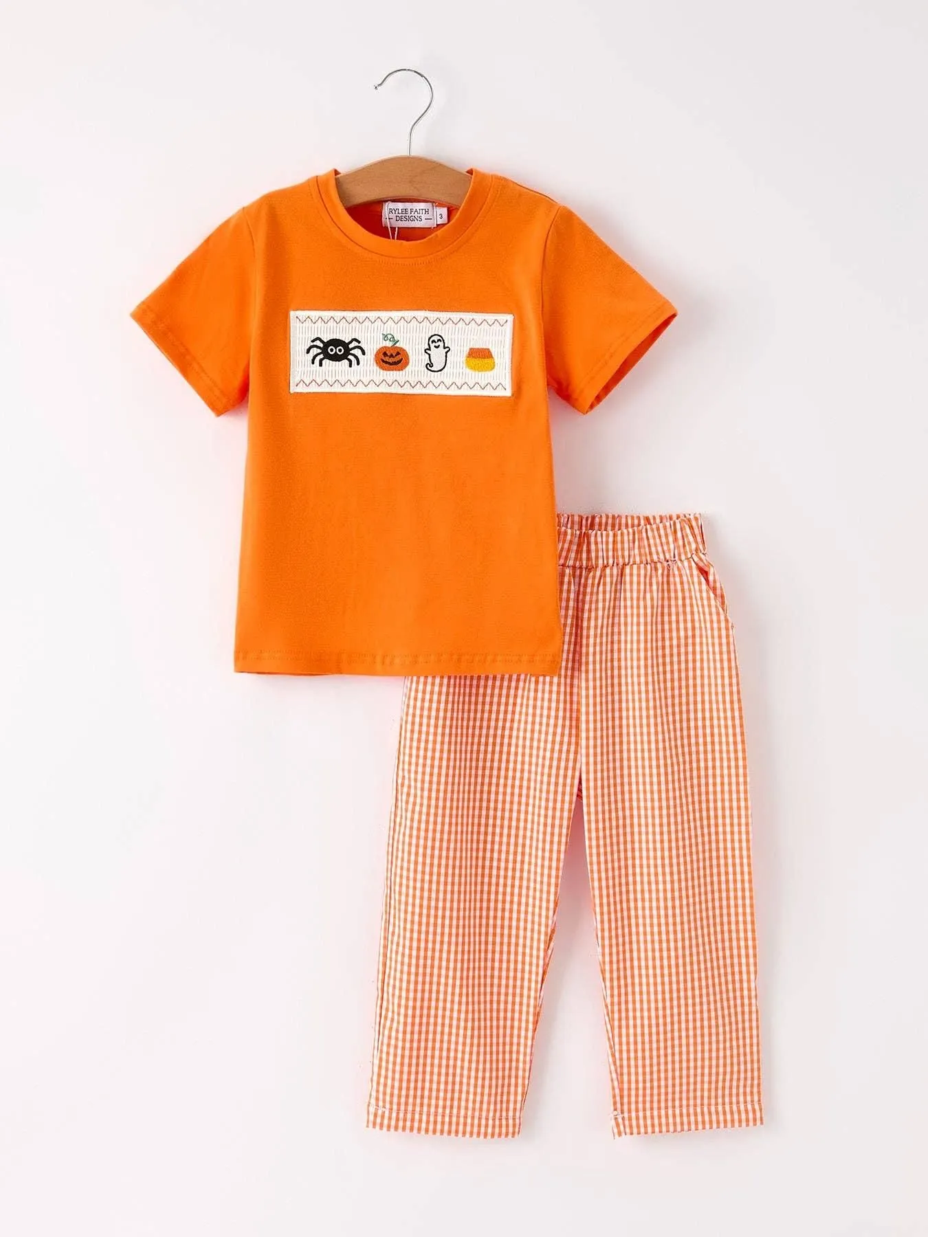 Halloween Smocked Boy Set