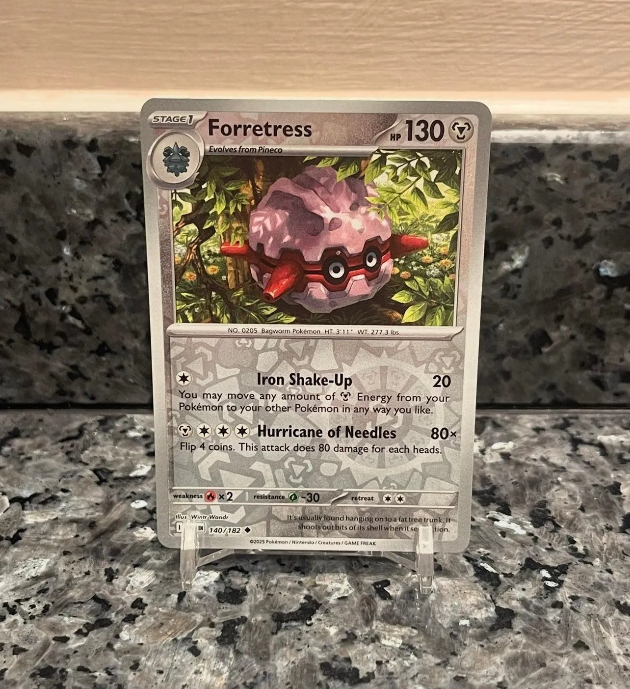 Pokemon TCG Forretress Gym Scarlet & Violet - Destined Rivals 140/182 Holo