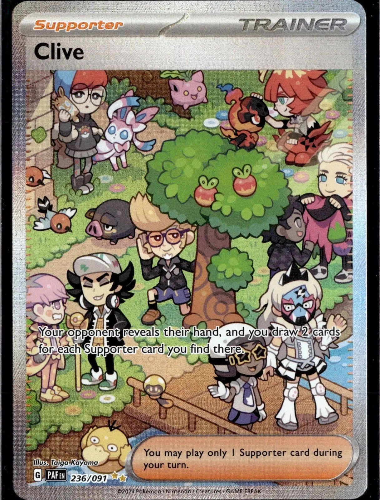 2024 PALDEAN FATES CLIVE 236/091 HOLO SPECIAL ILLUSTRATION RARE POKEMON NM
