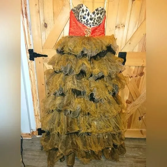 Product image for Cheetah print Prom Dress sz 2