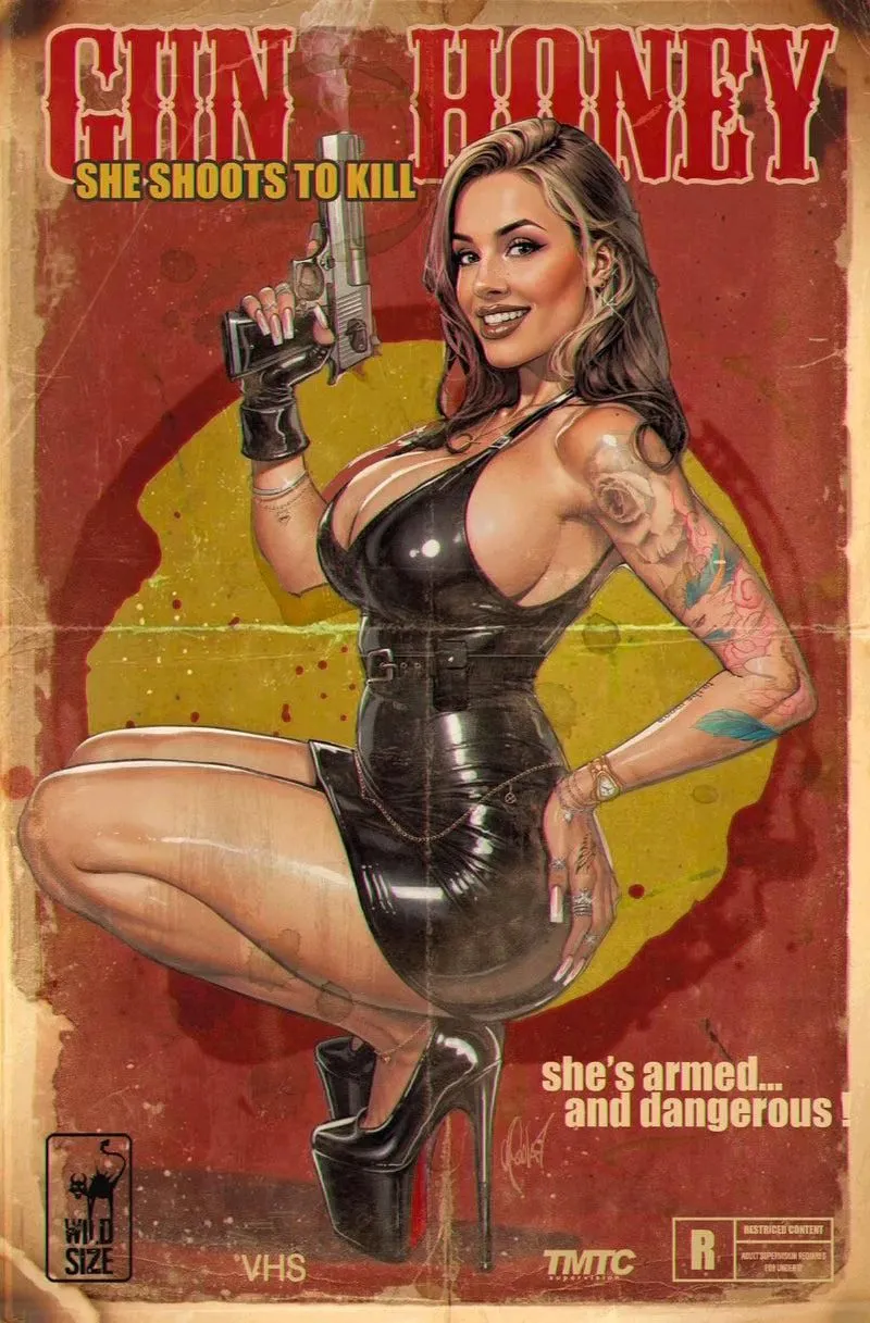GUN HONEY DOUBLES DOWN #1 (OF 4) CEDRIC POULAT EXCLUSIVE RED VARIANT