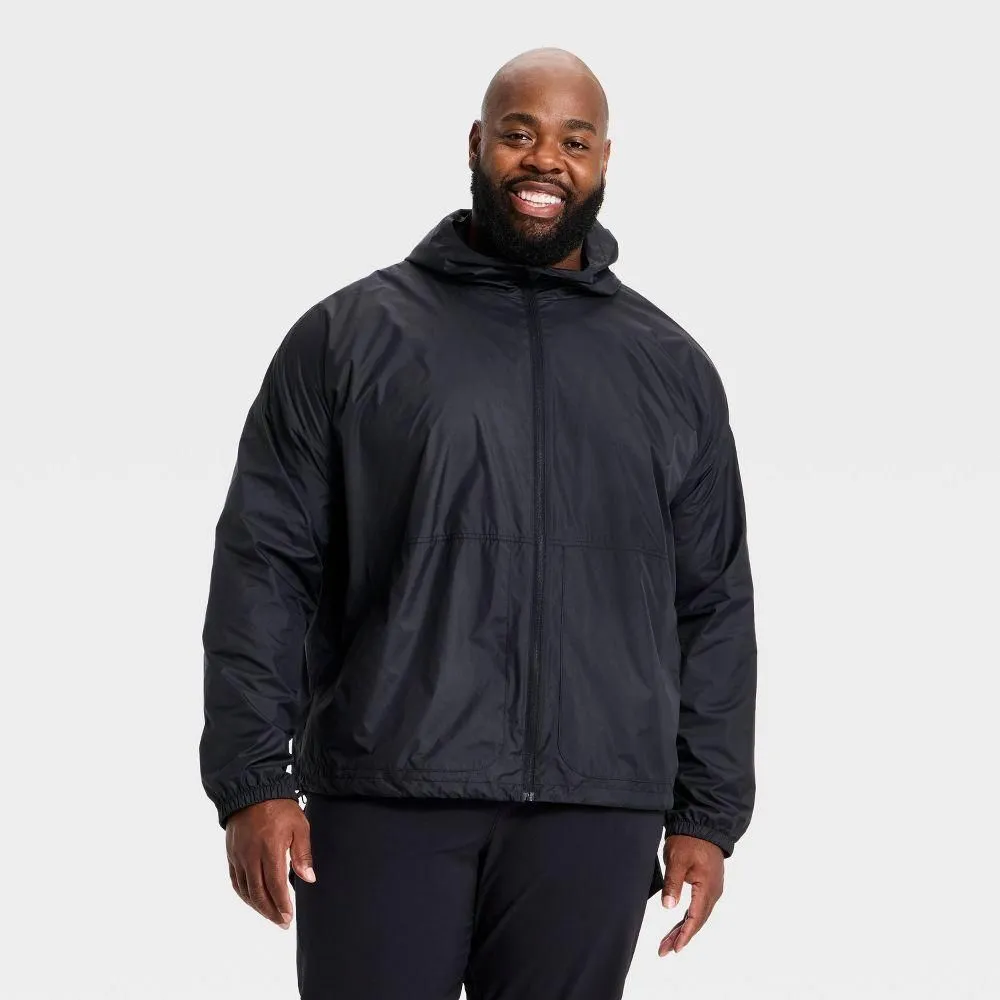 New without Tags - Men's Big Printed Run Jacket - All In Motion Jet Black 2XL