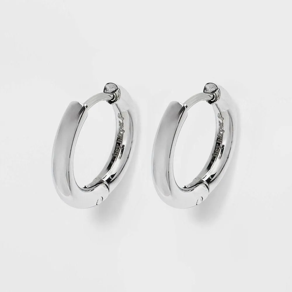 New - Size: One Size Fits Most - Hey Harper Waterproof Mini Hoop Earrings - Silver