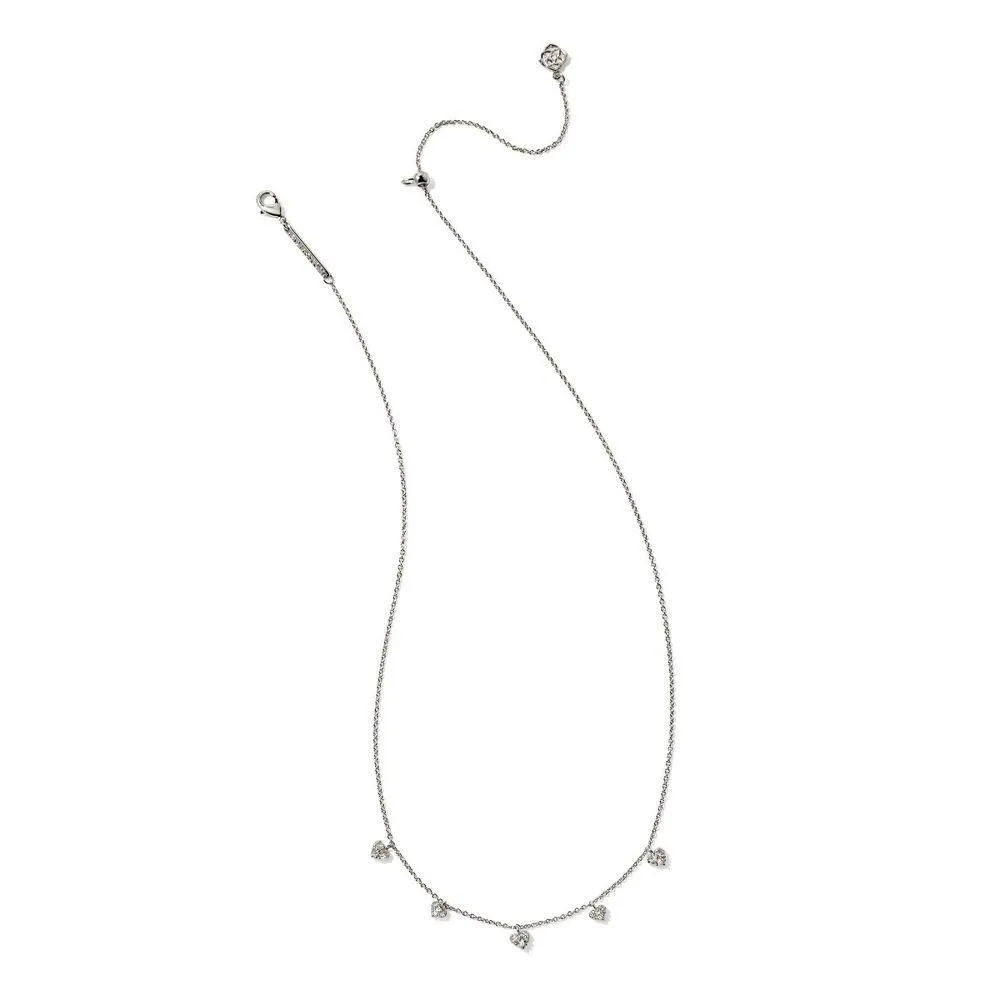 New - Size: 19 Inches - Kendra Scott Anna Pave Strand Necklace - Silver
