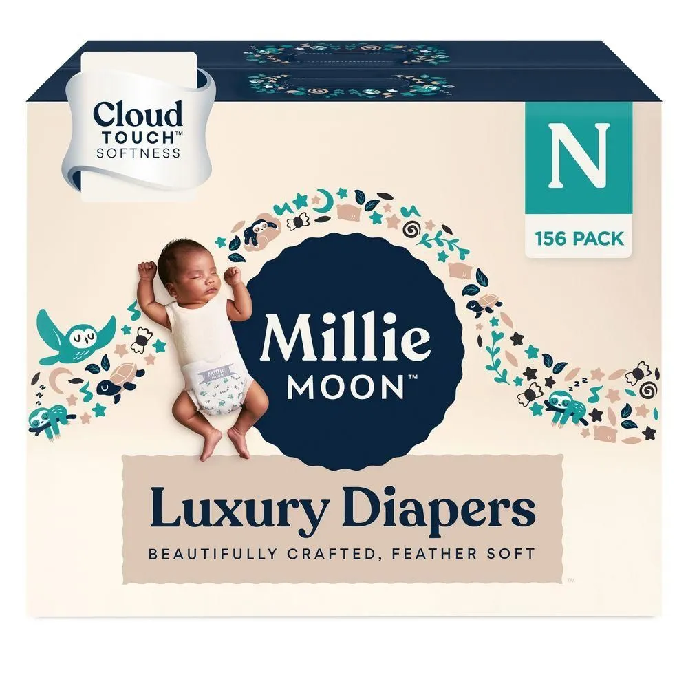 New without Tags - Millie Moon Luxury Disposable Diapers - Size 0 - 156ct