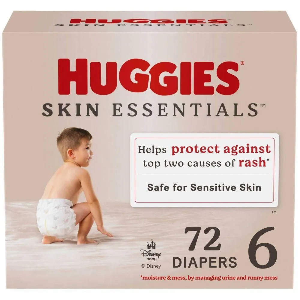 New without Tags - Huggies Skin Essentials Luxury Diapers - Size 6 - 72ct