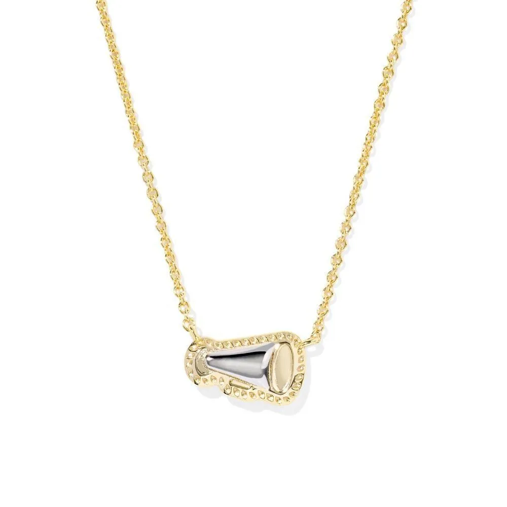 New - Size: 19 Inches - Kendra Scott Metal Cheer Pendant Necklace - Gold/Silver