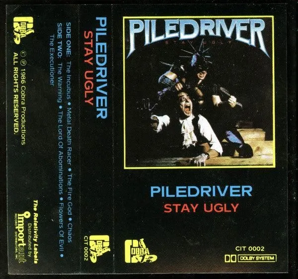 Piledriver  - Stay Ugly (Cass, Album) (Very Good Plus (VG+))