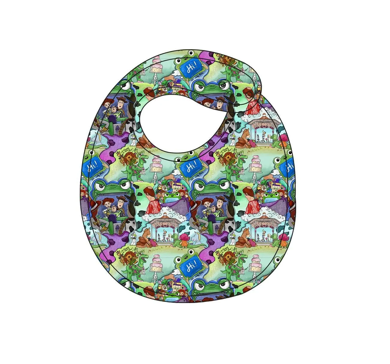 Lily Pad Playdate Bamboo Bib