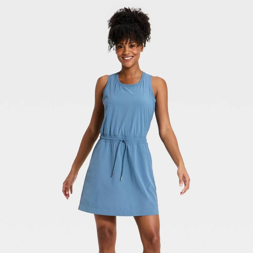 New without Tags - Women's Active Light Travel Dress - All In Motion Steel Blue L