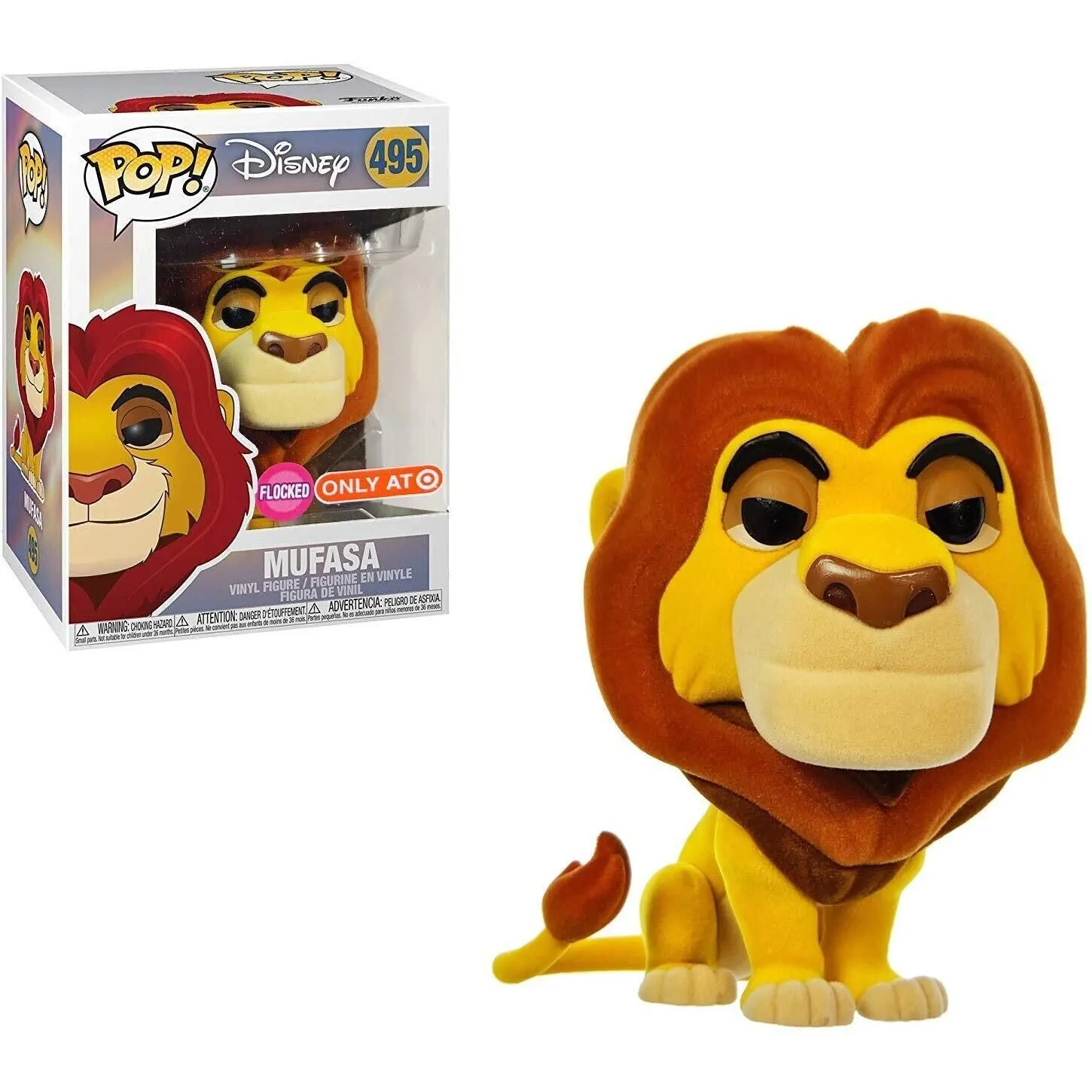 Mufasa - #495 - Flocked Exclusive - Disney Funko Pop!