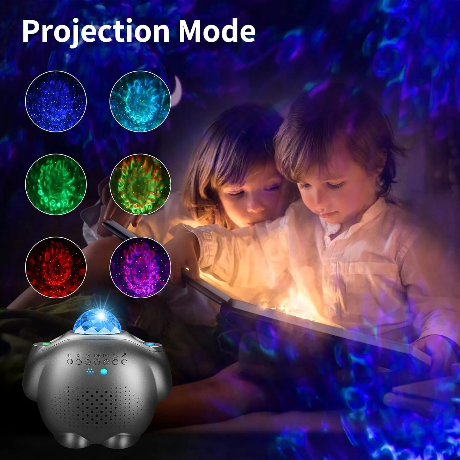 Sternenhimmel Projektor mit Wolkeneffekt – Smart Bluetooth LED Nachtlicht für Magische Lichtmomente