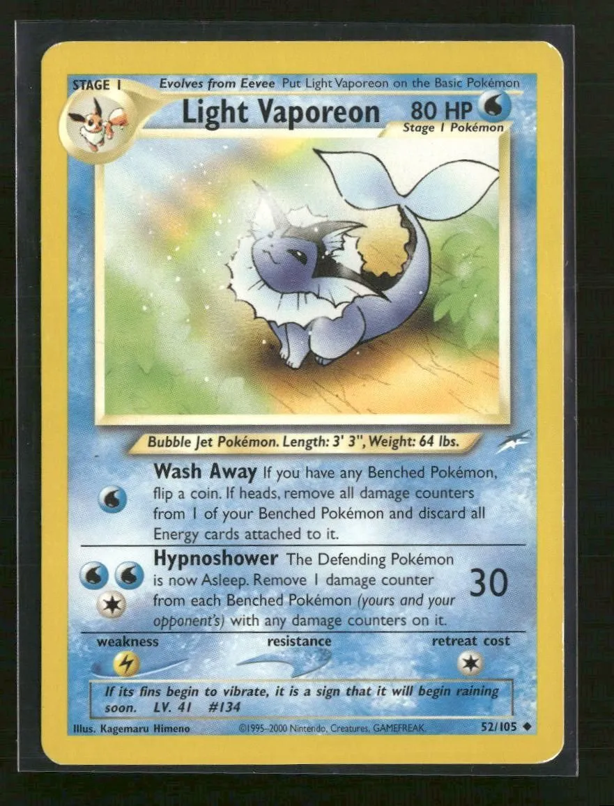Neo Destiny Light Vaporeon Unlimited #052/105