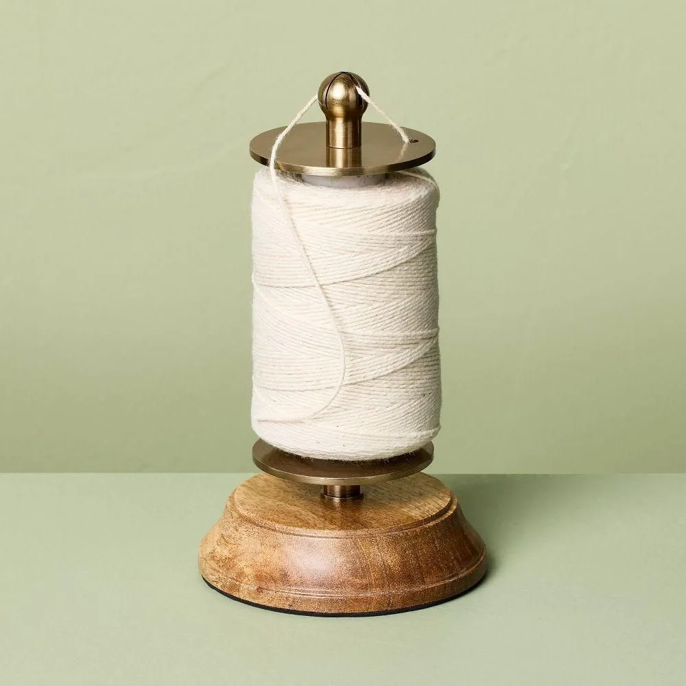 New without box - Wood and Brass Finish Twine Holder - Hearth & Hand with Magnolia