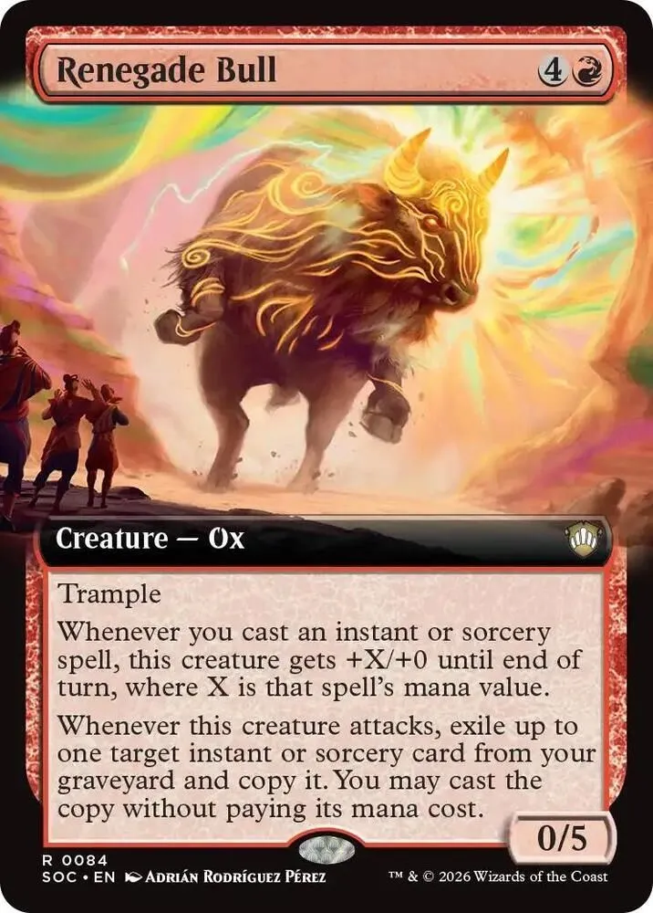 SOC, Renegade Bull, (Extended Art), 84, R, Near Mint, Normal, EN