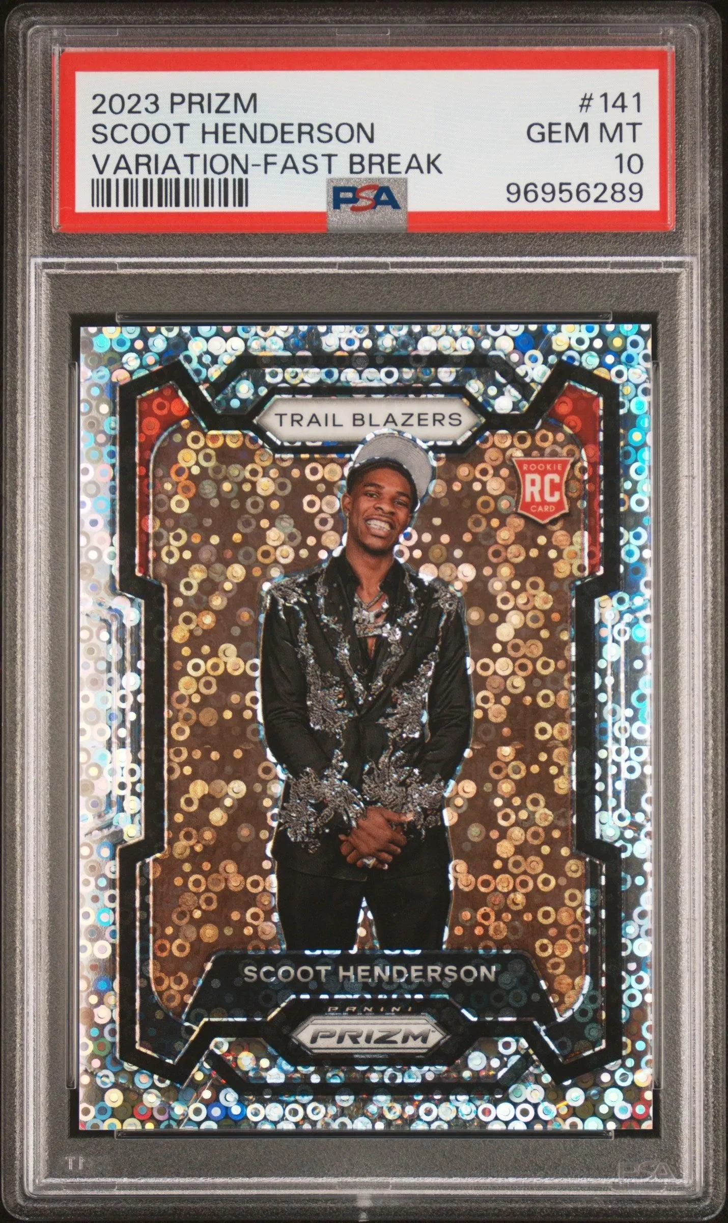 2023 Panini Prizm Variation-Fast Break Scoot Henderson 10 PSA #141