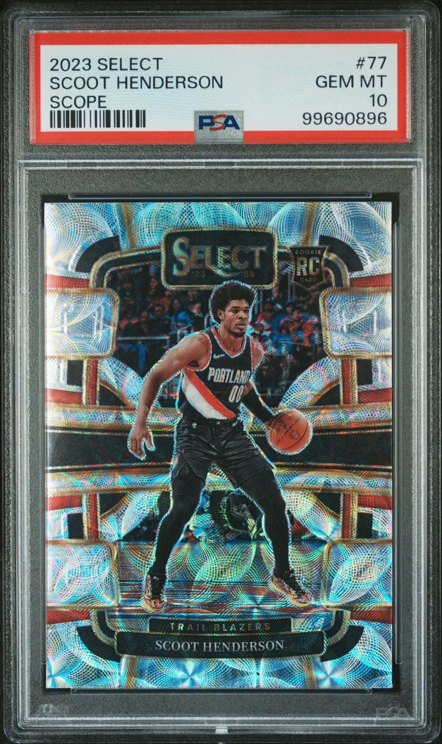 2023 Panini Select Scope Scoot Henderson 10 PSA #77