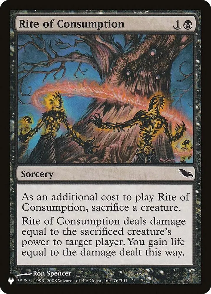 LIST, SHM, Rite of Consumption, Standard, 76, C, Near Mint, Normal, EN