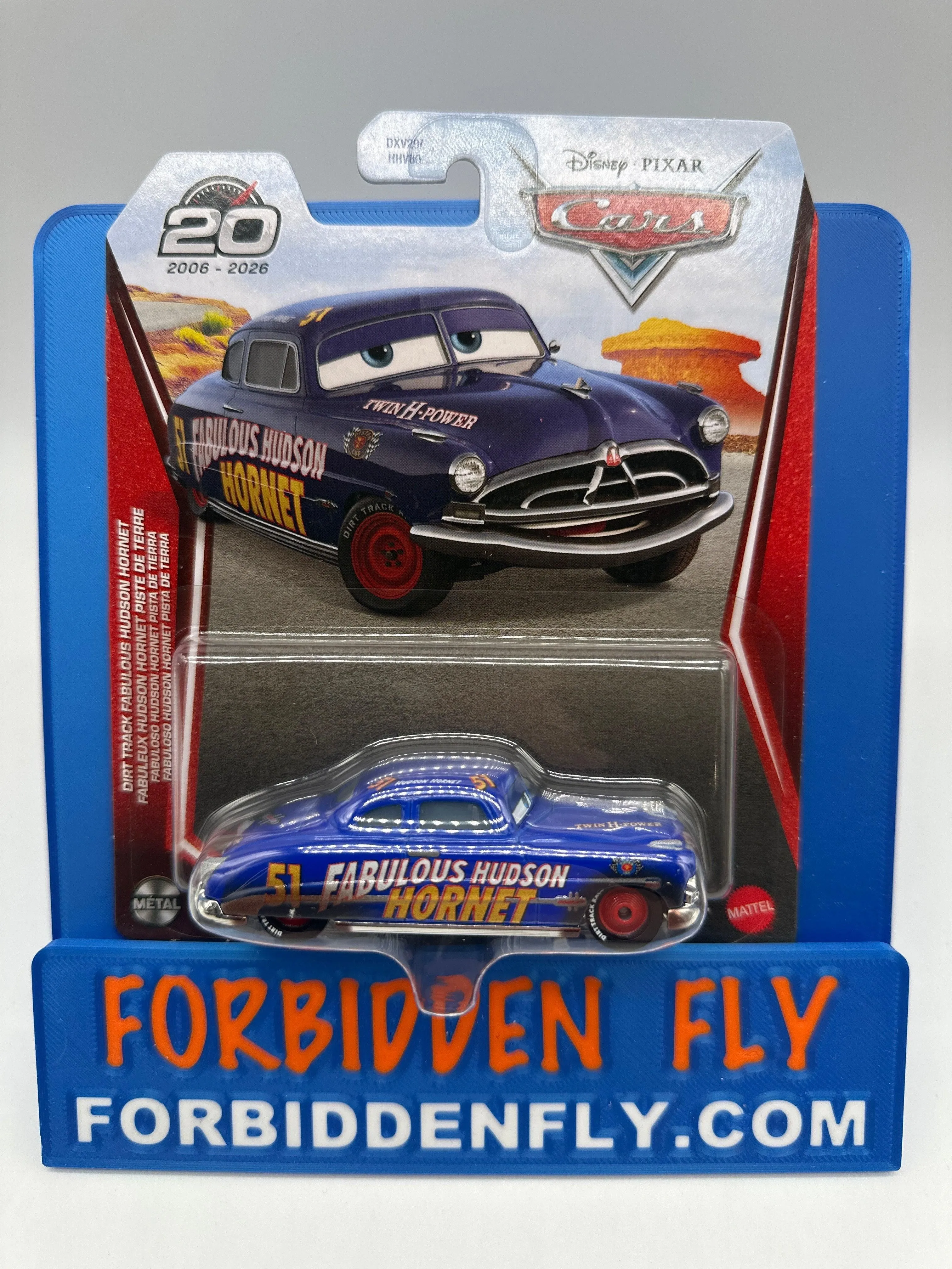 Disney Pixar Cars Movie - 20 Year Anniversary Release - Dirt Track Fabulous Hudson Hornet