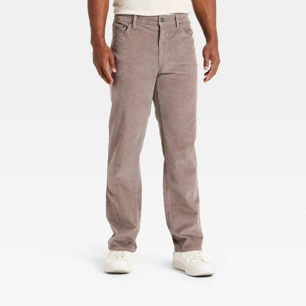 New without Tags - Men's Straight Fit Corduroy Pants - Goodfellow & Co Tan 32x30