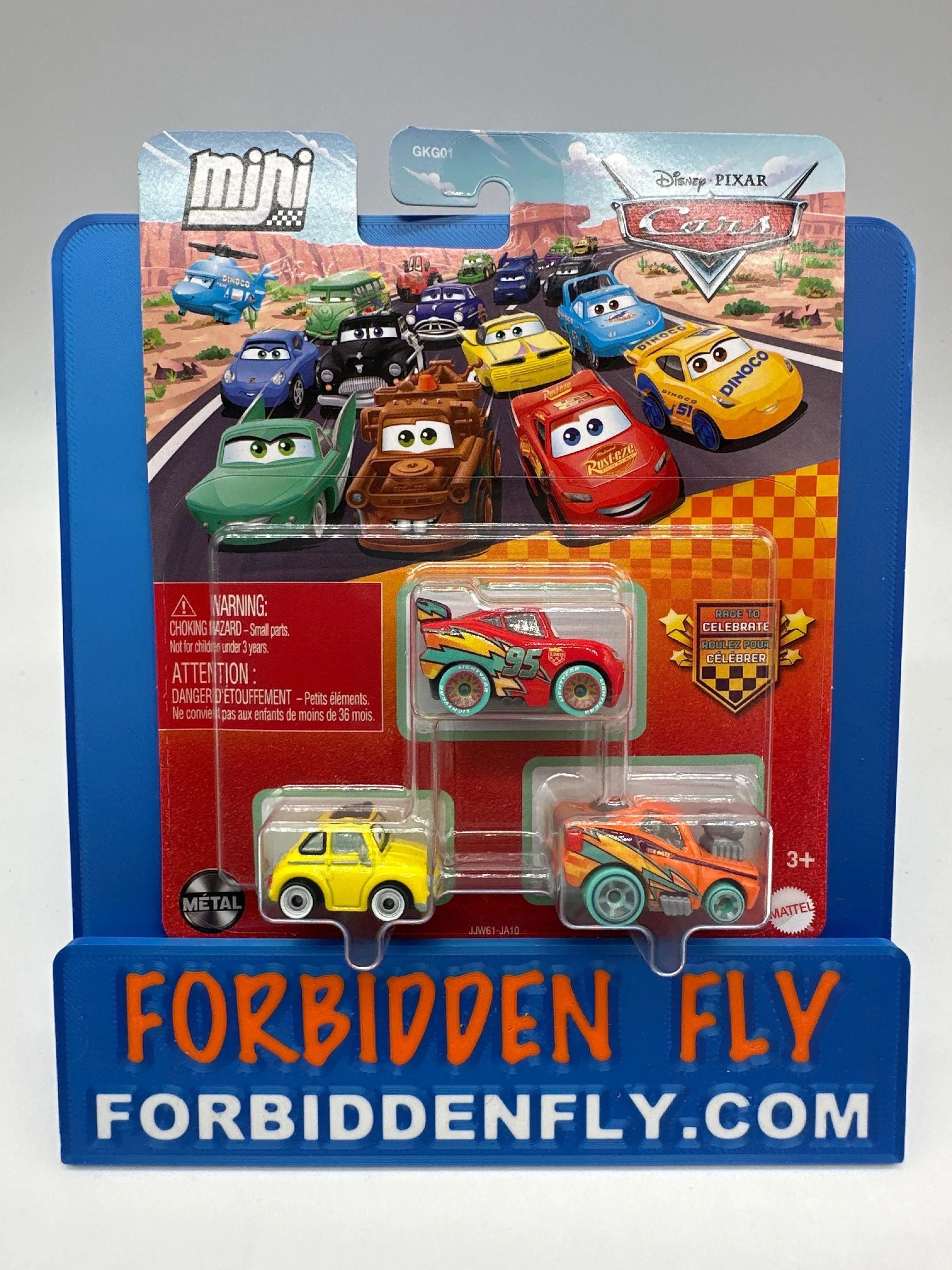 Disney Pixar Cars Movie - Metal Mini Racers 3 Pack - 2026 Race to Celebrate - Luigi, Lightning McQueen, Snot Rod