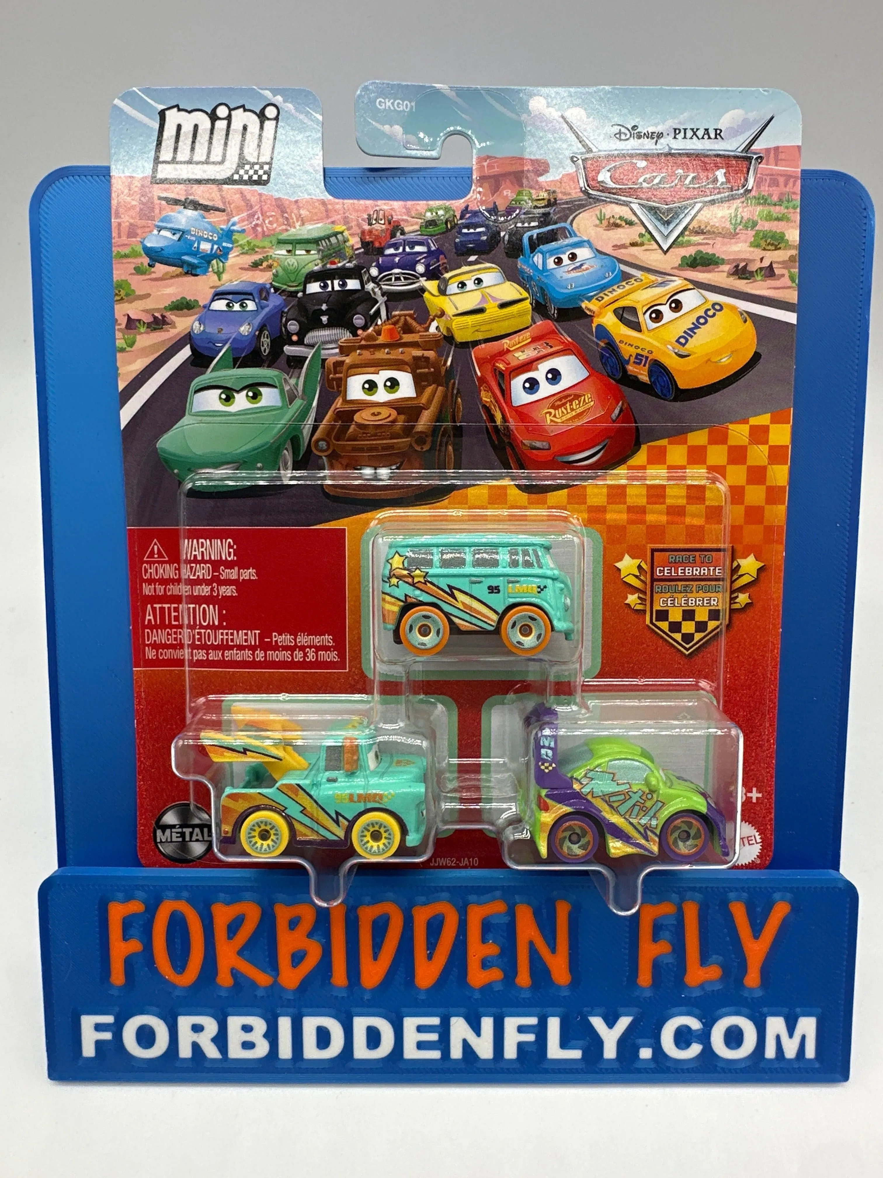 Disney Pixar Cars Movie - Metal Mini Racers 3 Pack - 2026 Race to Celebrate - Mater, Fillmore, Wingo