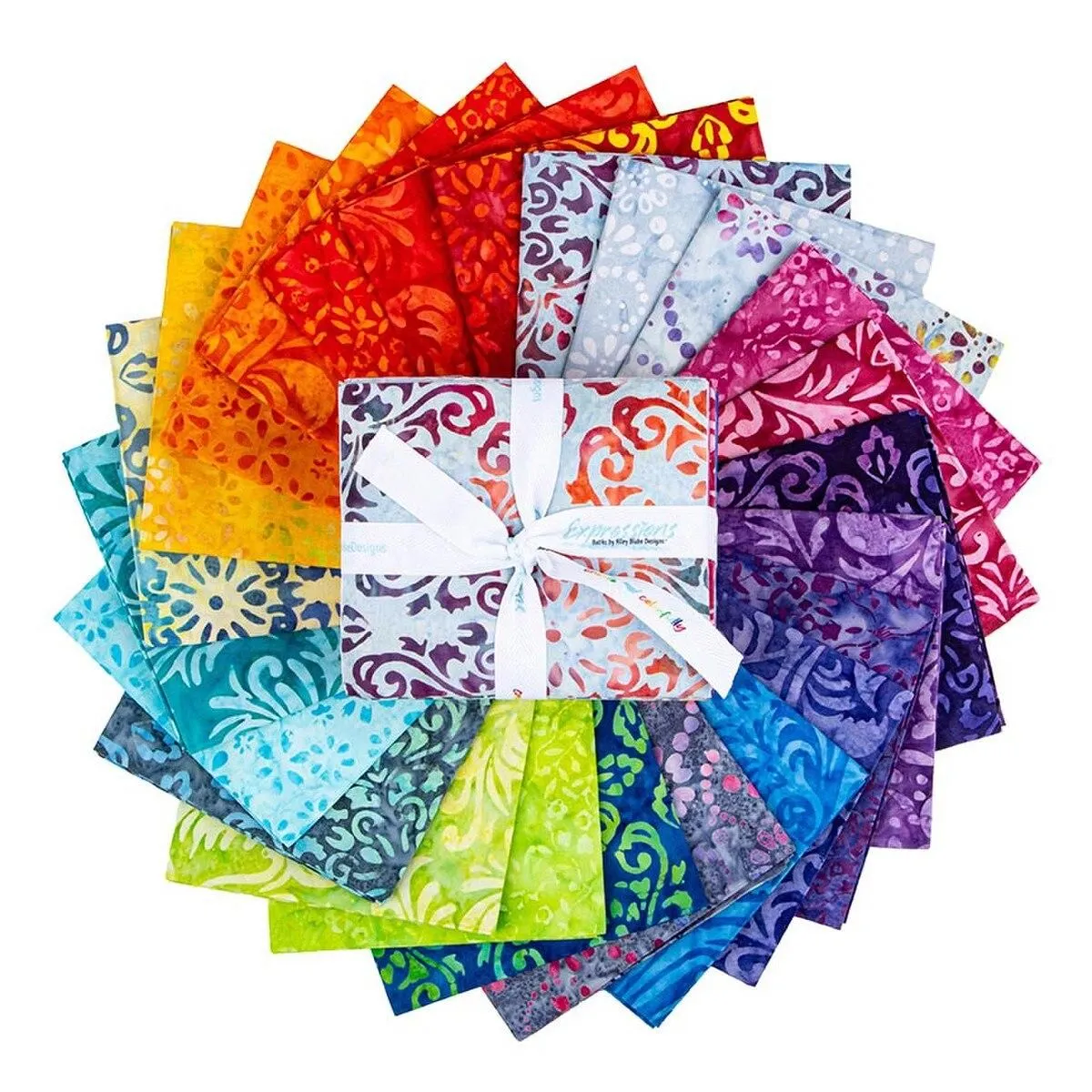 Batiks Swirl the Rainbow 24 Fat Quarter Bundle Q-23565-24 Riley Blake 24 Pcs