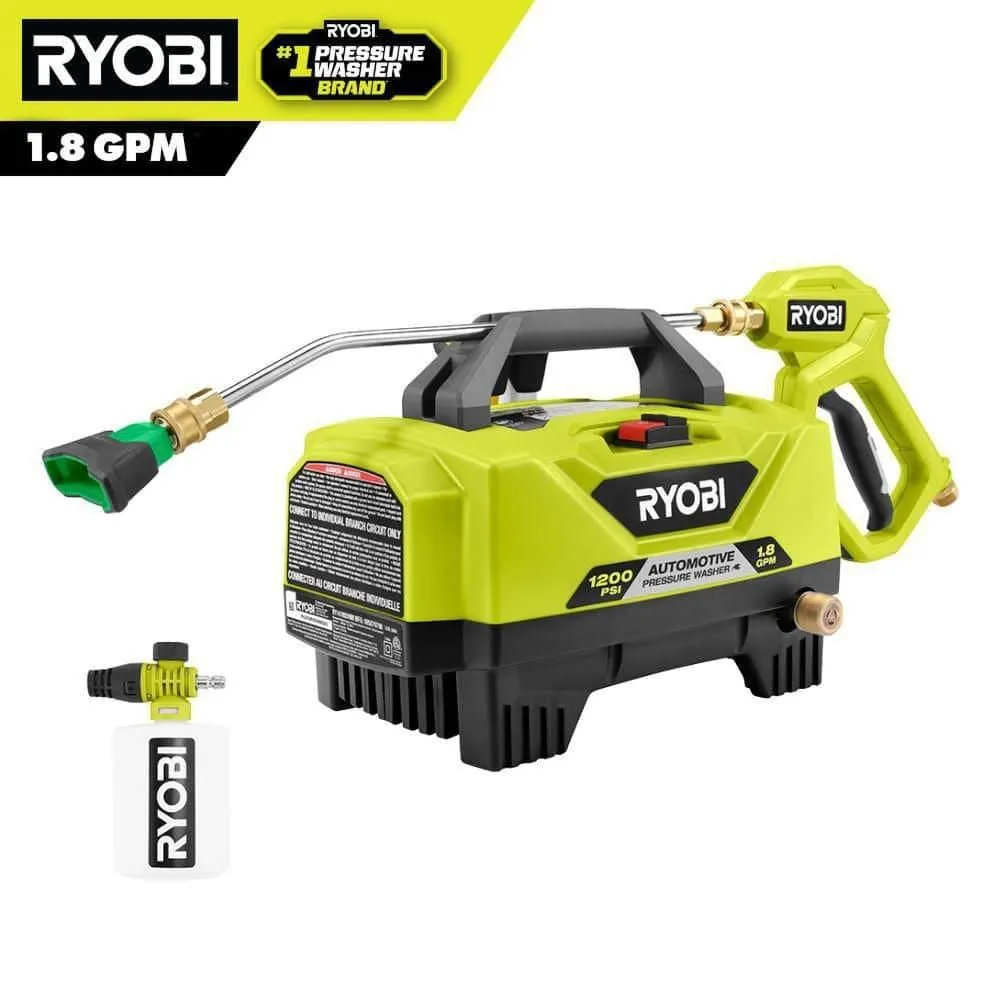 Ryobi 1.8 GPM Automotive High Flow Pressure Washer Kit