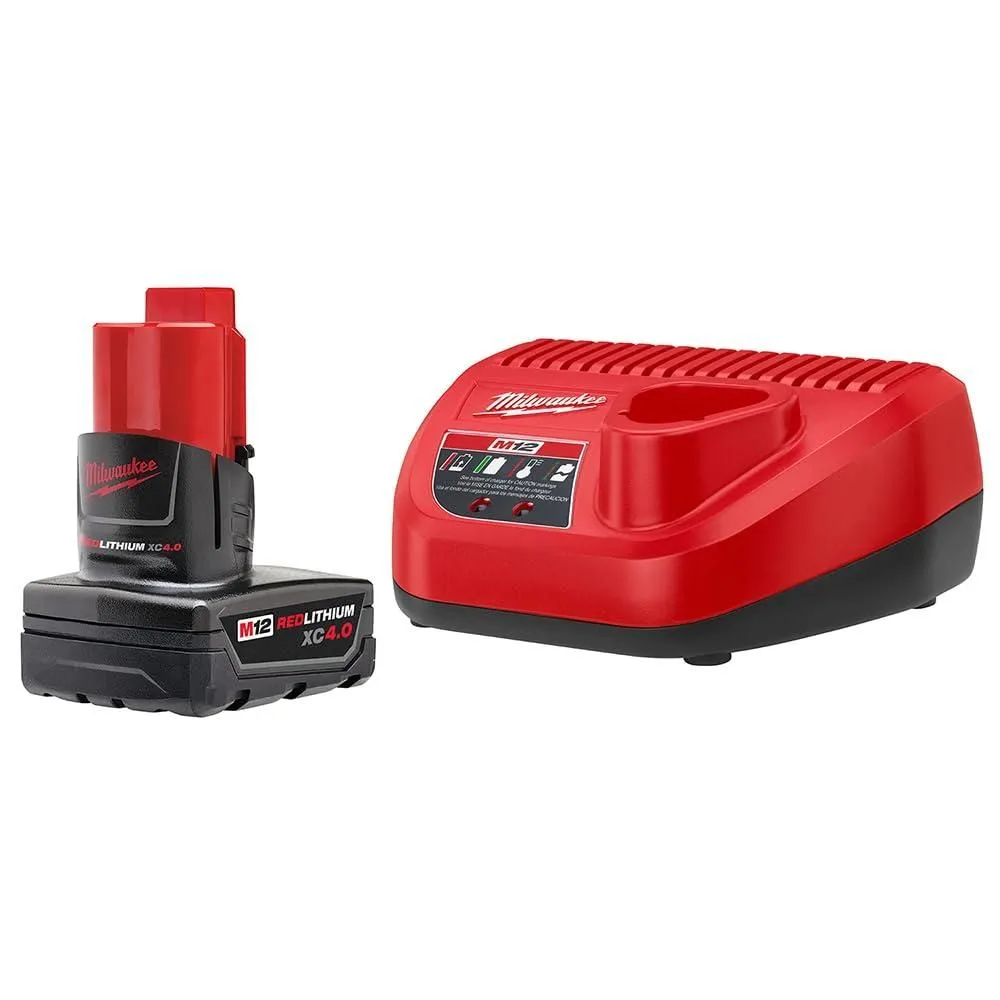 Milwaukee 48-59-2440 M12 12-Volt Lithium-Ion XC Battery Pack Charger Kit