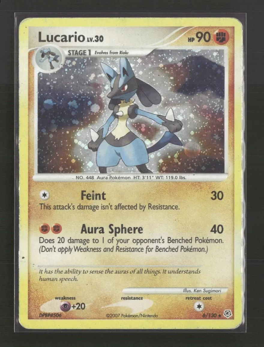Diamond and Pearl Lucario #6/130 *Damaged*