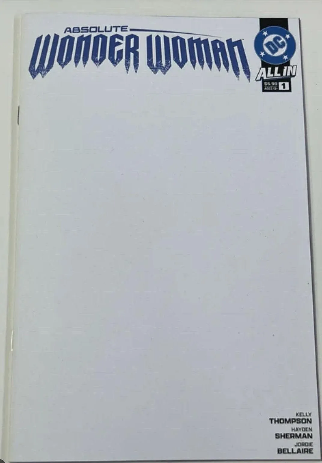 Absolute Wonder Woman #1 | Blank Sketch Variant