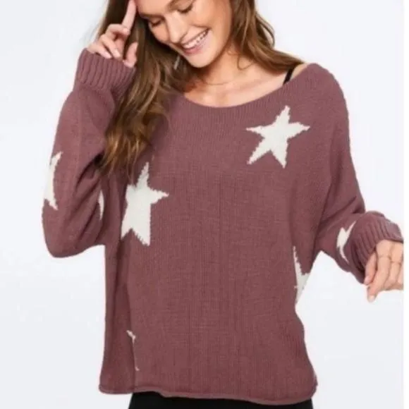 Product image for Victoria Secret Pink slouchy star sweater Size M