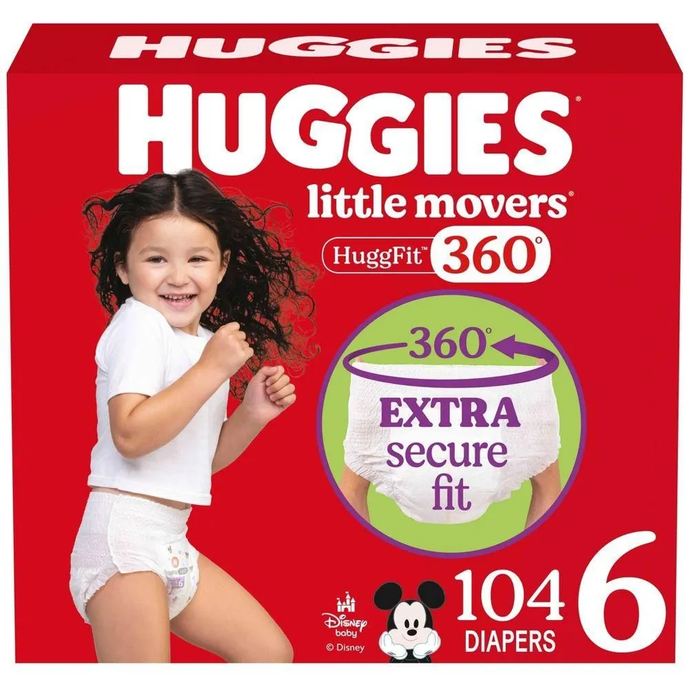 New without Tags - Huggies Little Movers HuggFit 360 Pull On Diapers - Size 6 -
