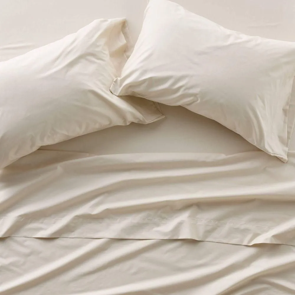 New without box - King 400 Thread Count Percale Sheet Set Natural - Casaluna
